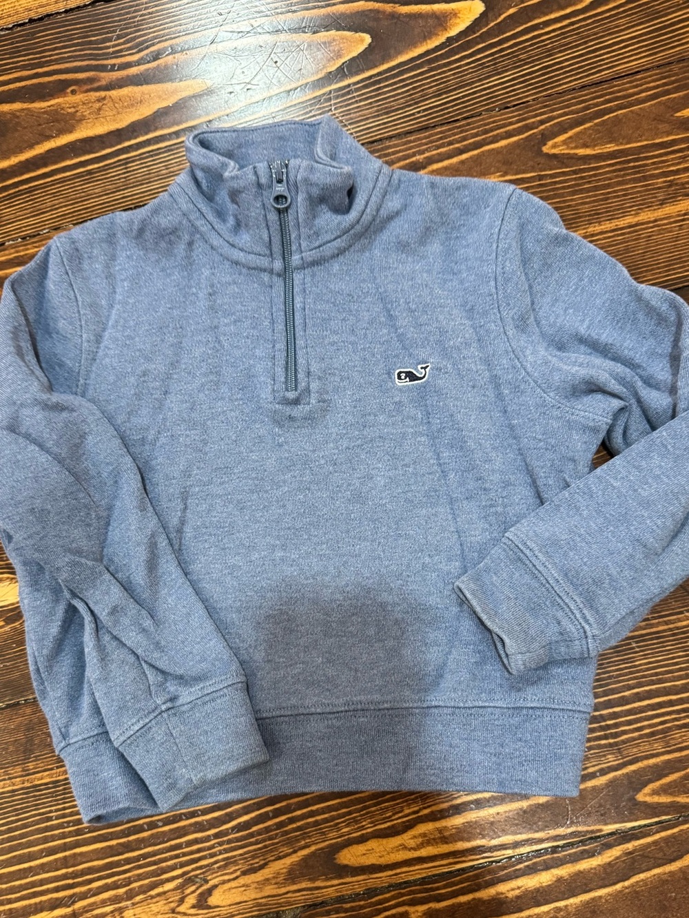 Vineyard Vines Toddler Slate Blue Quarter-Zip Pullover
